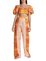 Raiz - R23 Congo Puff-Sleeve Crop Top