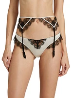 Lace Inset Garter Belt