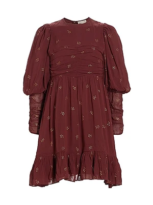 Gathered Georgette Minidress