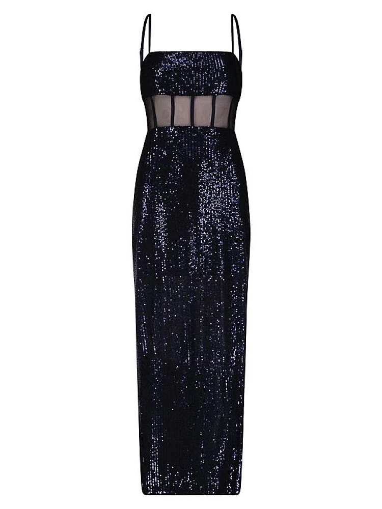 Bustier Sequin Column Gown