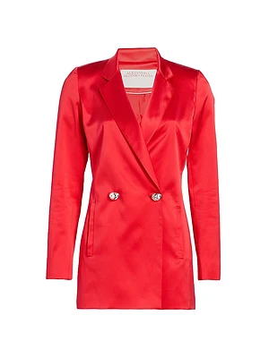 Charmeuse Double-Breasted Jacket