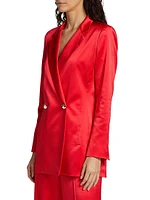 Charmeuse Double-Breasted Jacket