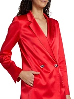Charmeuse Double-Breasted Jacket