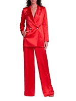 Charmeuse Double-Breasted Jacket