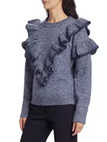 Rene Ruffle-Trim Sweater