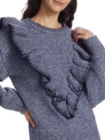 Rene Ruffle-Trim Sweater