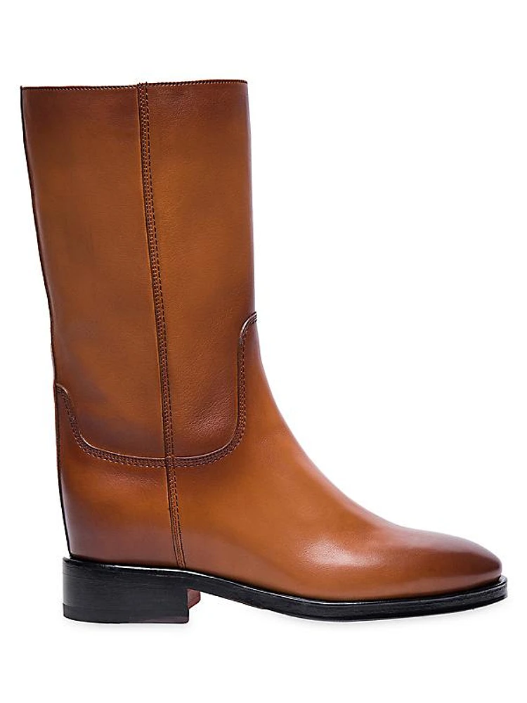 Fleeces Leather Mid-Calf Boots