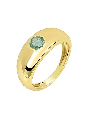 14K Yellow Gold & Emerald Ring
