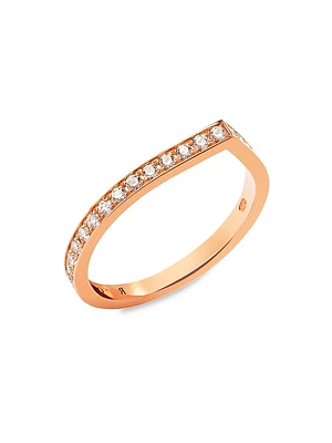 Antifer 18K-Pink-Gold & Diamond Ring