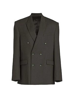Wool Double-Breasted Blazer