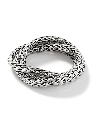 Sterling Silver Interlocked Chain Ring