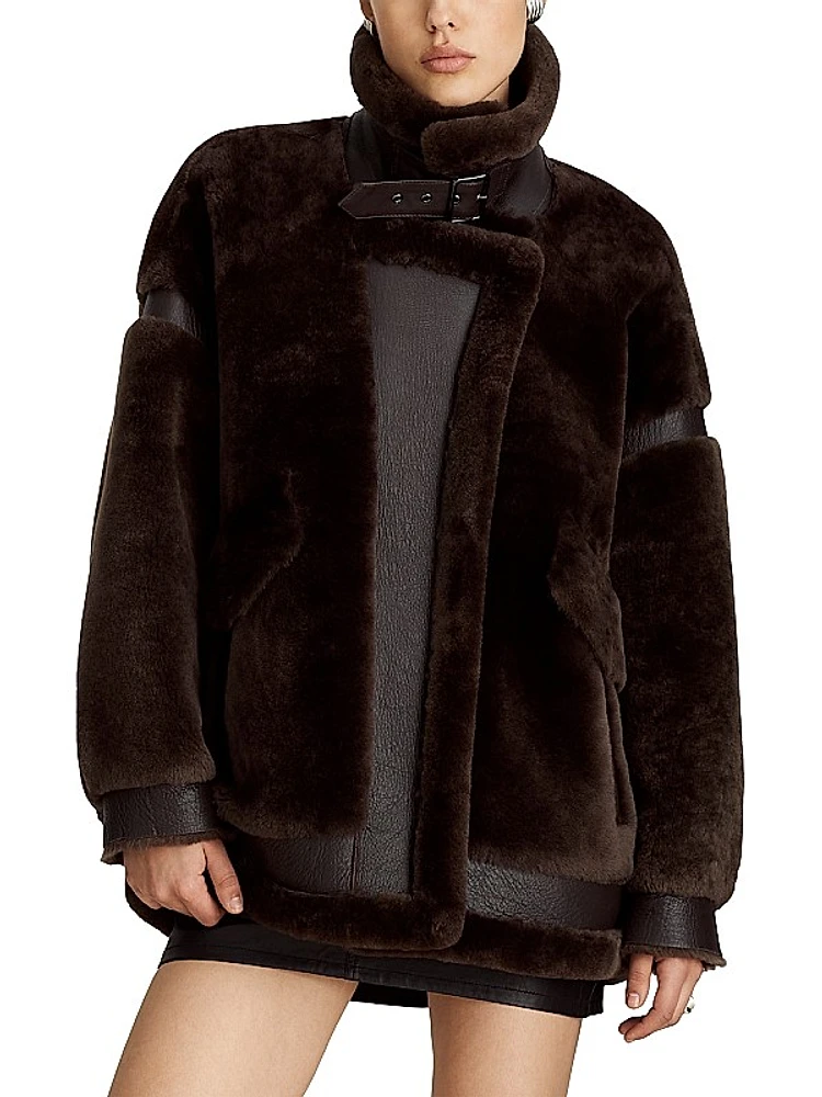 Sean Mixed Leather & Shearling Jacket