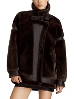 Sean Mixed Leather & Shearling Jacket
