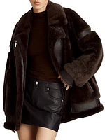 Sean Mixed Leather & Shearling Jacket