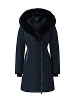 Kay Shearling-Collar Down Coat