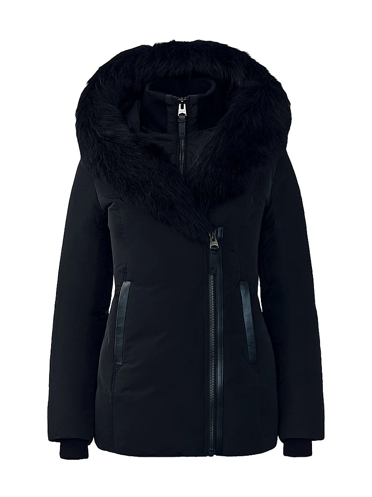 Adali Shearling-Trimmed Down Coat