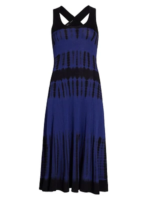 Tie-Dye Knit Midi-Dress