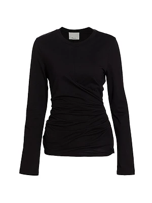 Draped Jersey Top