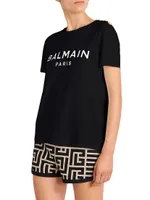 Button-Embellished Logo T-Shirt