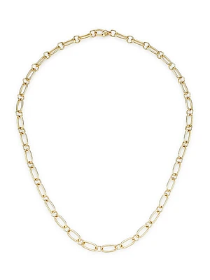 14K Yellow Gold Oval-Link Chain Necklace/18"