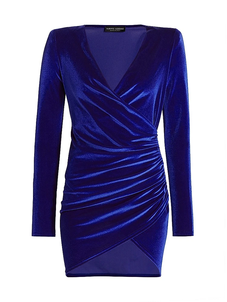 Fance Velvet Ruched Minidress