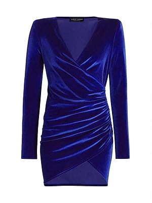 Fance Velvet Ruched Minidress