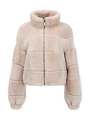 Cropped Shearling Lamb Jacket