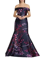 Mikado Off-The-Shoulder Mermaid Gown
