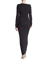 Embellished Jersey Off-The-Shoulder Dress