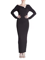 Embellished Jersey Off-The-Shoulder Dress