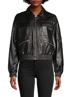 Leather Bomber Jacket