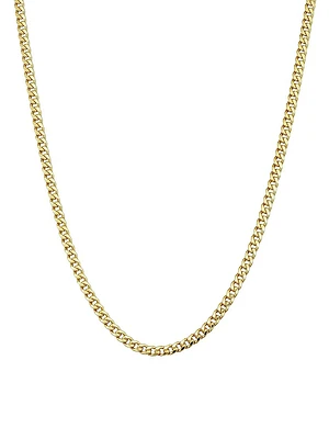 14K Yellow Solid Gold Estate Cuban Necklace
