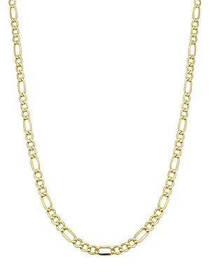 14K Yellow Solid Gold Florentine Figaro Necklace
