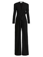 Kieran II Belted Crepe Wide-Leg Jumpsuit