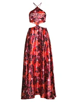 Bella Floral Cut Out Maxi Dress