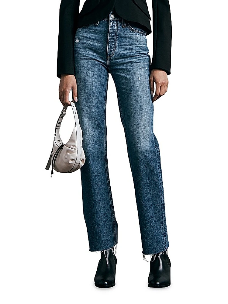 Alex High-Rise Straight-Leg Jeans