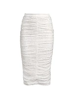 Estrella Sequin Ruched Pencil Skirt