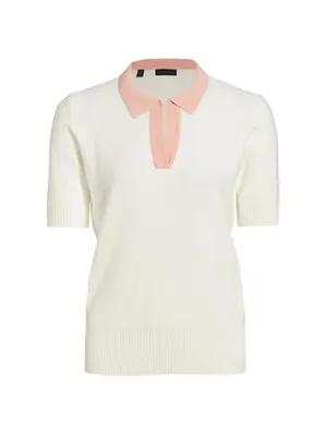 COLLECTION Colorblocked Polo Sweater