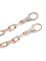 Clive 18K Rose Gold & Diamond Chain Bracelet