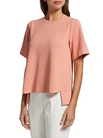 Strong Silhouette Short-Sleeve Top