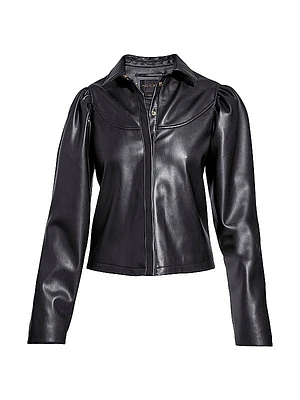 Fallon Recycled Leather Shacket