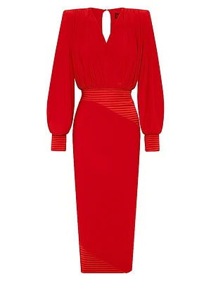 Signature Lover Man Keyhole-Back Midi-Dress