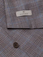Plaid Wool-Blend Blazer