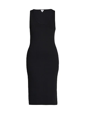 Sleeveless Ribbed-Knit Dress