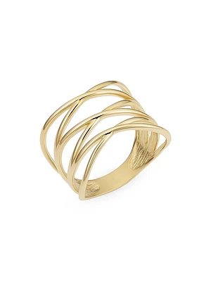 14K Yellow Solid Gold West Side Highway Ring
