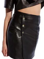 Allison Recycled Leather Skirt