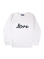 Love Stitched Cotton-Blend Sweatshirt