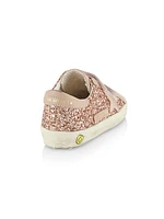 Baby Girl's, Little Girl's & Girl's Old School Glitter-Embellished Suede Sneakers