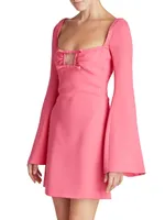 Bell-Sleeve Minidress