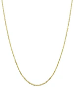 14K Yellow Solid Gold Rimini Rolo Chain